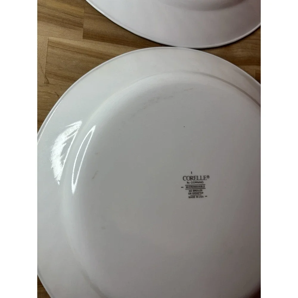 Pink Trio Pattern Corelle by Corning Dinner Plates Set of 7, 10